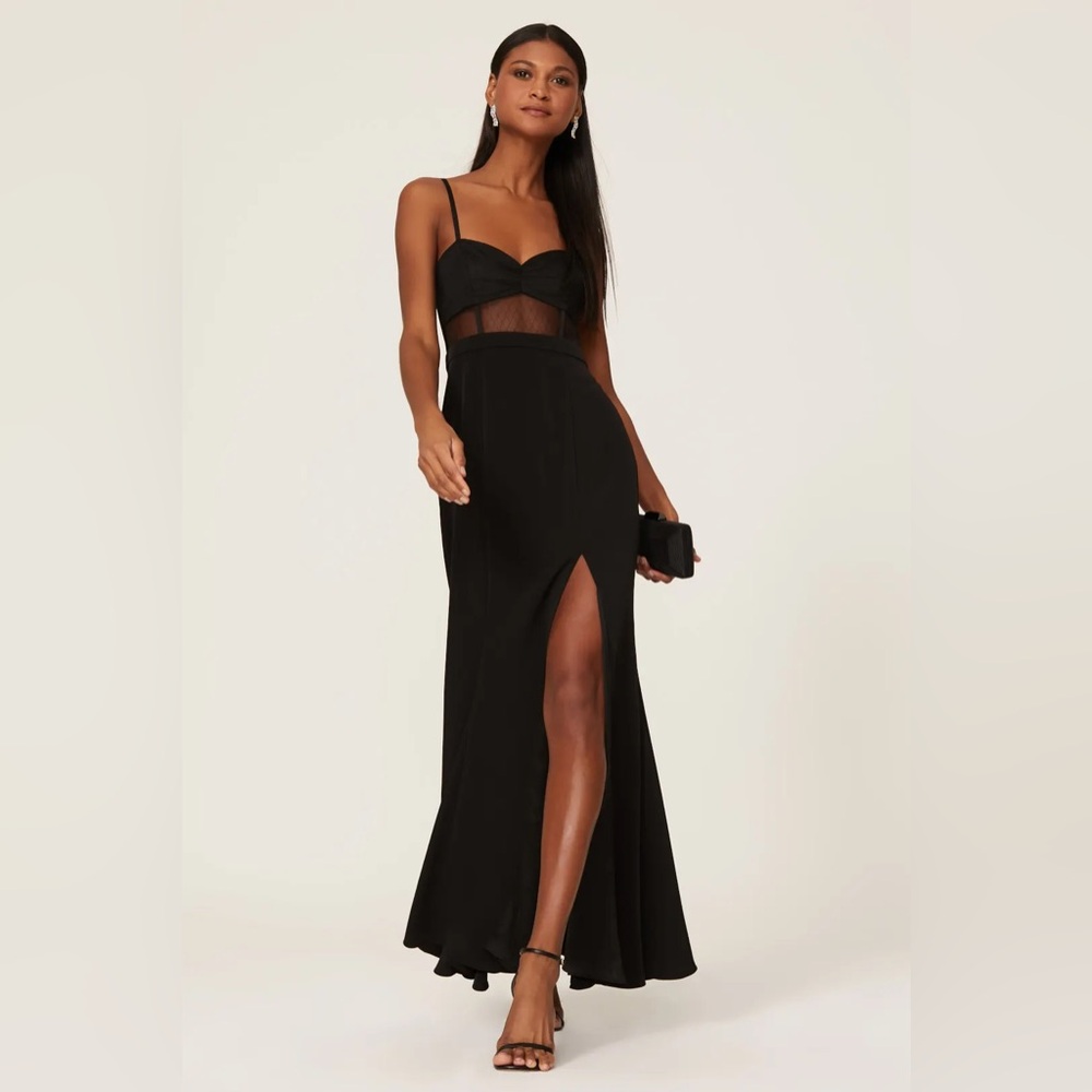 Fame & Partners Black Corset Gown - US 4